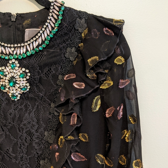 Giambattista Valli black flowy dress. - Picture 1 of 8